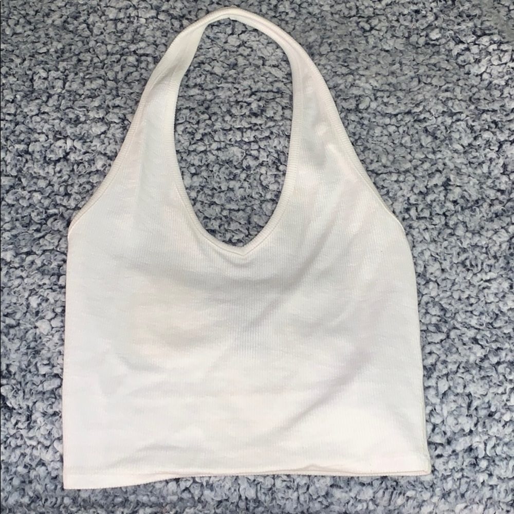 White Halter Top
